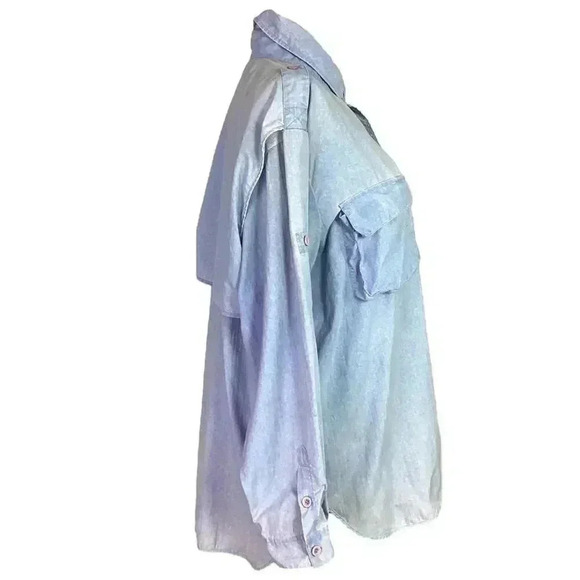 Cabela Guidewear Women XXL UPF 50 Wick Hiking Fishing Vented Top Blue Pockets - Picture 4 of 9